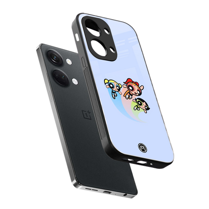 powerpuff girls cartoon back phone cover | glass case for oneplus nord 3