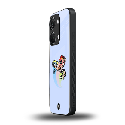 powerpuff girls cartoon back phone cover | glass case for oneplus nord 3