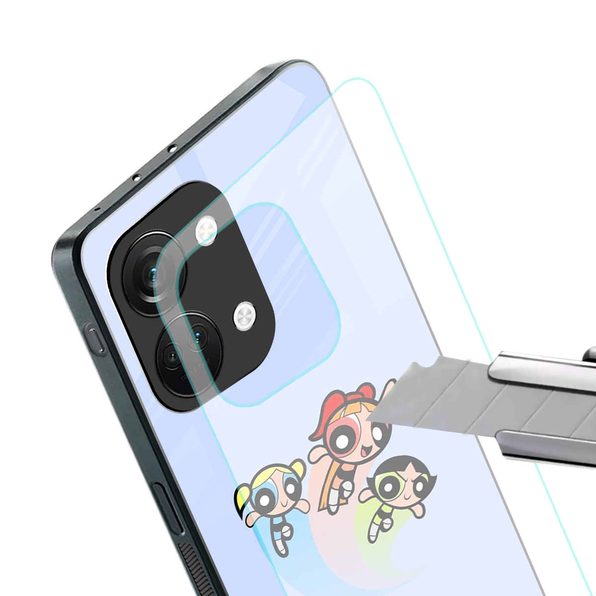powerpuff girls cartoon back phone cover | glass case for oneplus nord 3