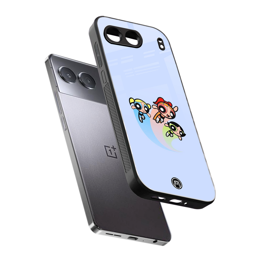 powerpuff girls cartoon back phone cover | glass case for oneplus nord 4