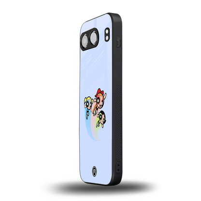 powerpuff girls cartoon back phone cover | glass case for oneplus nord 4