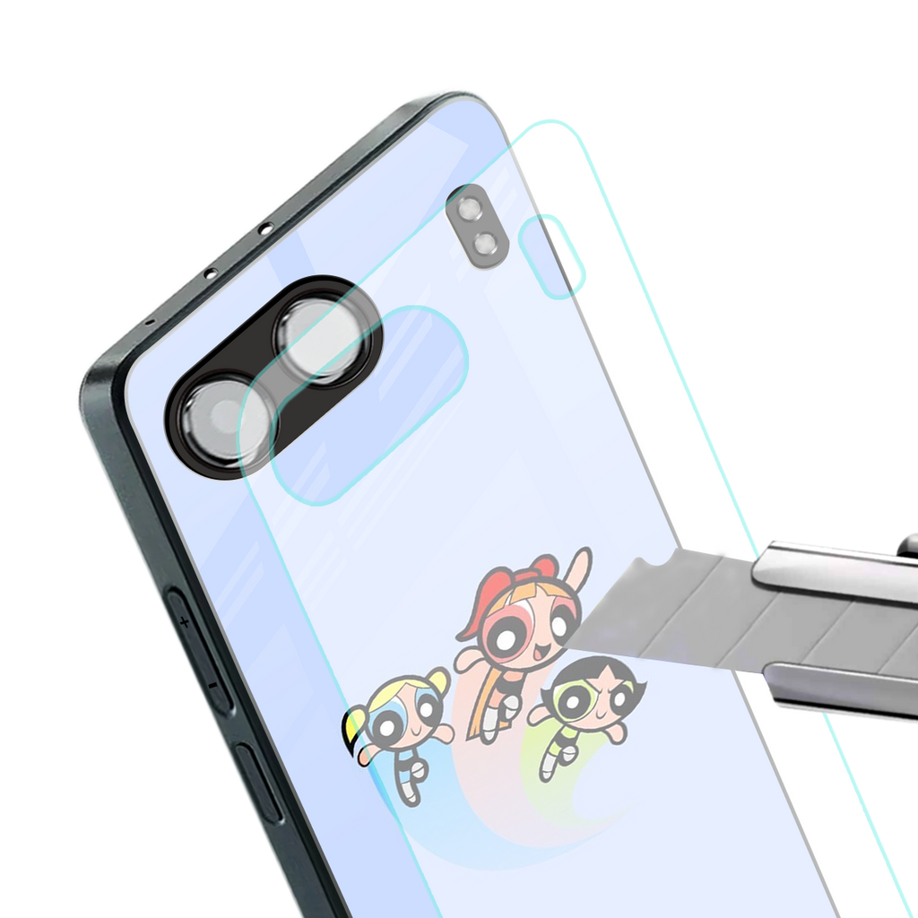 powerpuff girls cartoon back phone cover | glass case for oneplus nord 4