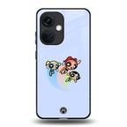 powerpuff girls cartoon back phone cover | glass case for oneplus nord ce 3