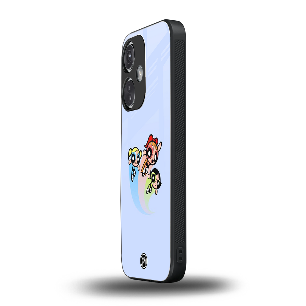 powerpuff girls cartoon back phone cover | glass case for oneplus nord ce 3