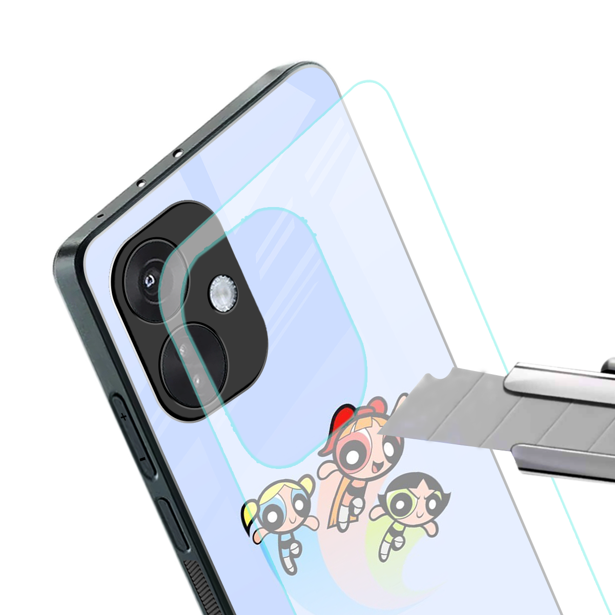 powerpuff girls cartoon back phone cover | glass case for oneplus nord ce 3
