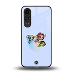 powerpuff girls cartoon back phone cover | glass case for oneplus nord ce 4 lite
