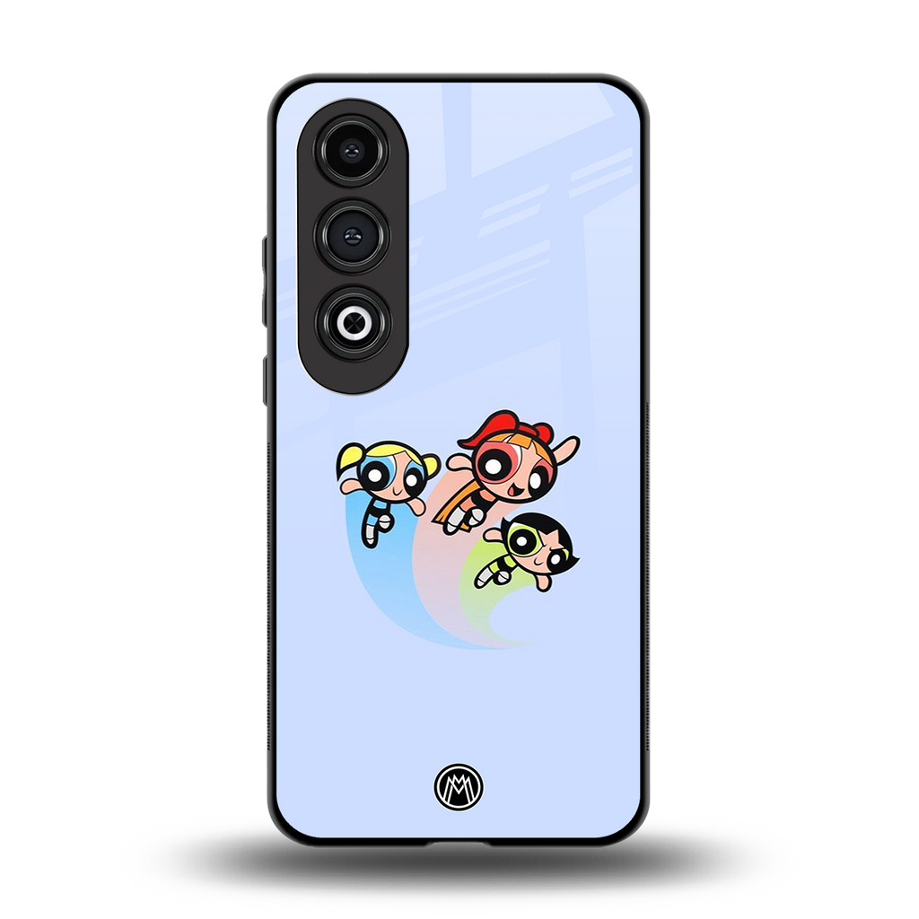 powerpuff girls cartoon back phone cover | glass case for oneplus nord ce 4