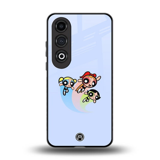 powerpuff girls cartoon back phone cover | glass case for oneplus nord ce 4