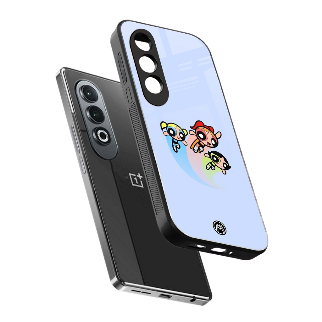 powerpuff girls cartoon back phone cover | glass case for oneplus nord ce 4