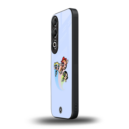 powerpuff girls cartoon back phone cover | glass case for oneplus nord ce 4