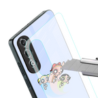 powerpuff girls cartoon back phone cover | glass case for oneplus nord ce 4