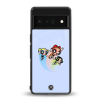 powerpuff girls cartoon back phone cover | glass case for google pixel 6 pro