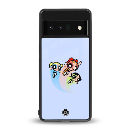 powerpuff girls cartoon back phone cover | glass case for google pixel 6 pro
