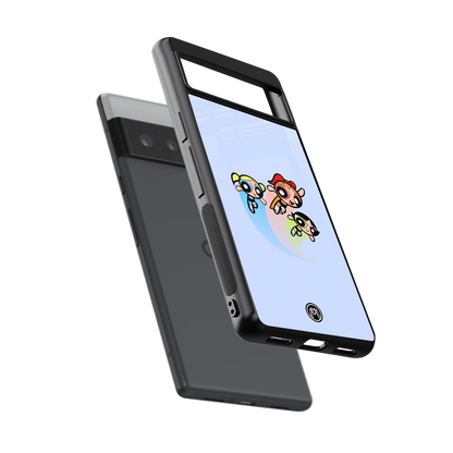 powerpuff girls cartoon back phone cover | glass case for google pixel 6 pro
