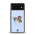 powerpuff girls cartoon back phone cover | glass case for google pixel 6