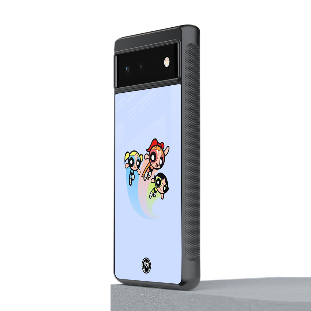 powerpuff girls cartoon back phone cover | glass case for Google Pixel 6A