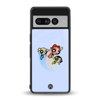 powerpuff girls cartoon back phone cover | glass case for google pixel 7 pro