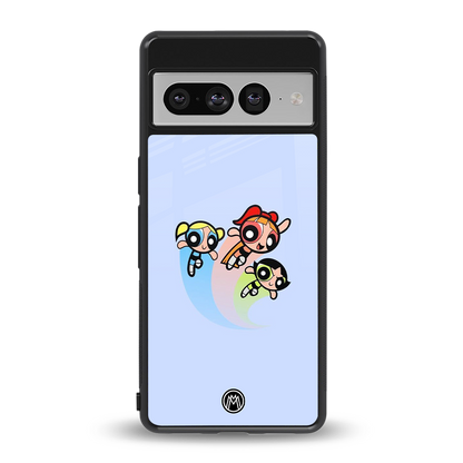 powerpuff girls cartoon back phone cover | glass case for google pixel 7 pro