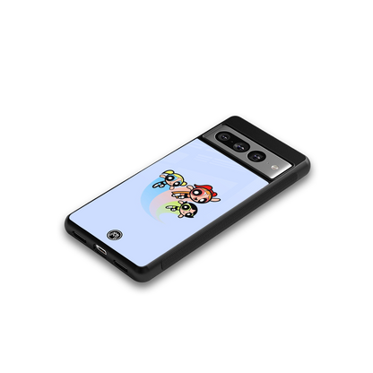 powerpuff girls cartoon back phone cover | glass case for google pixel 7 pro