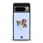 powerpuff girls cartoon back phone cover | glass case for google pixel 8 pro
