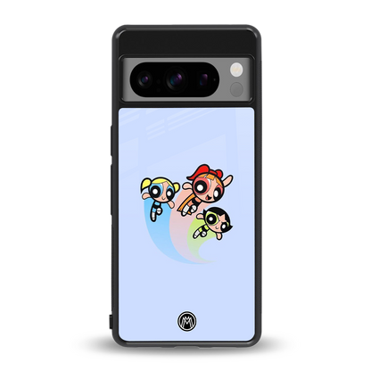 powerpuff girls cartoon back phone cover | glass case for google pixel 8 pro