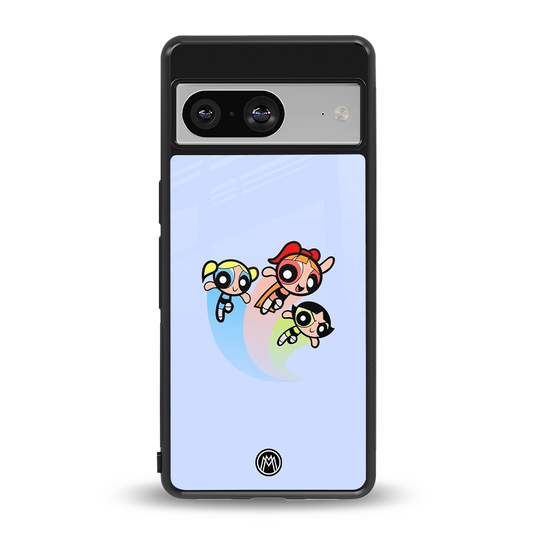 powerpuff girls cartoon back phone cover | glass case for Google Pixel 8