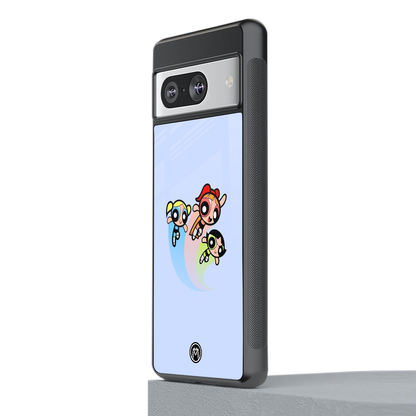 powerpuff girls cartoon back phone cover | glass case for Google Pixel 8