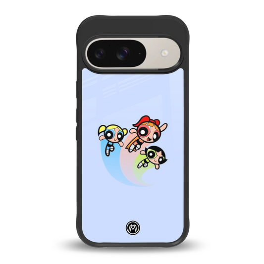 powerpuff girls cartoon back phone cover | glass case for google pixel 9