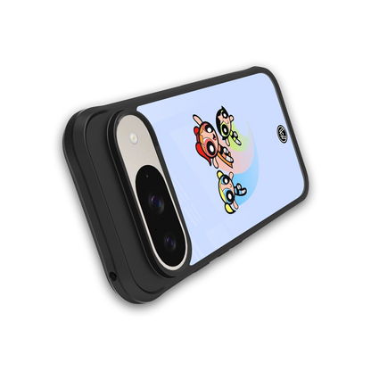 powerpuff girls cartoon back phone cover | glass case for google pixel 9