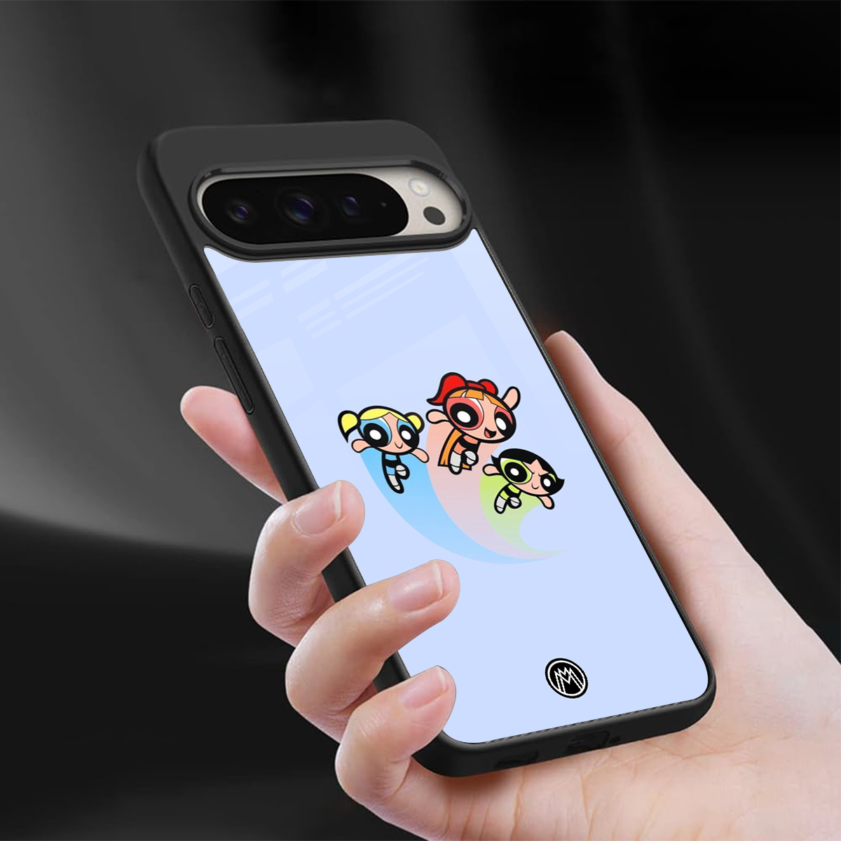 powerpuff girls cartoon back phone cover | glass case for google pixel 9 pro xl