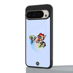 powerpuff girls cartoon back phone cover | glass case for google pixel 9 pro