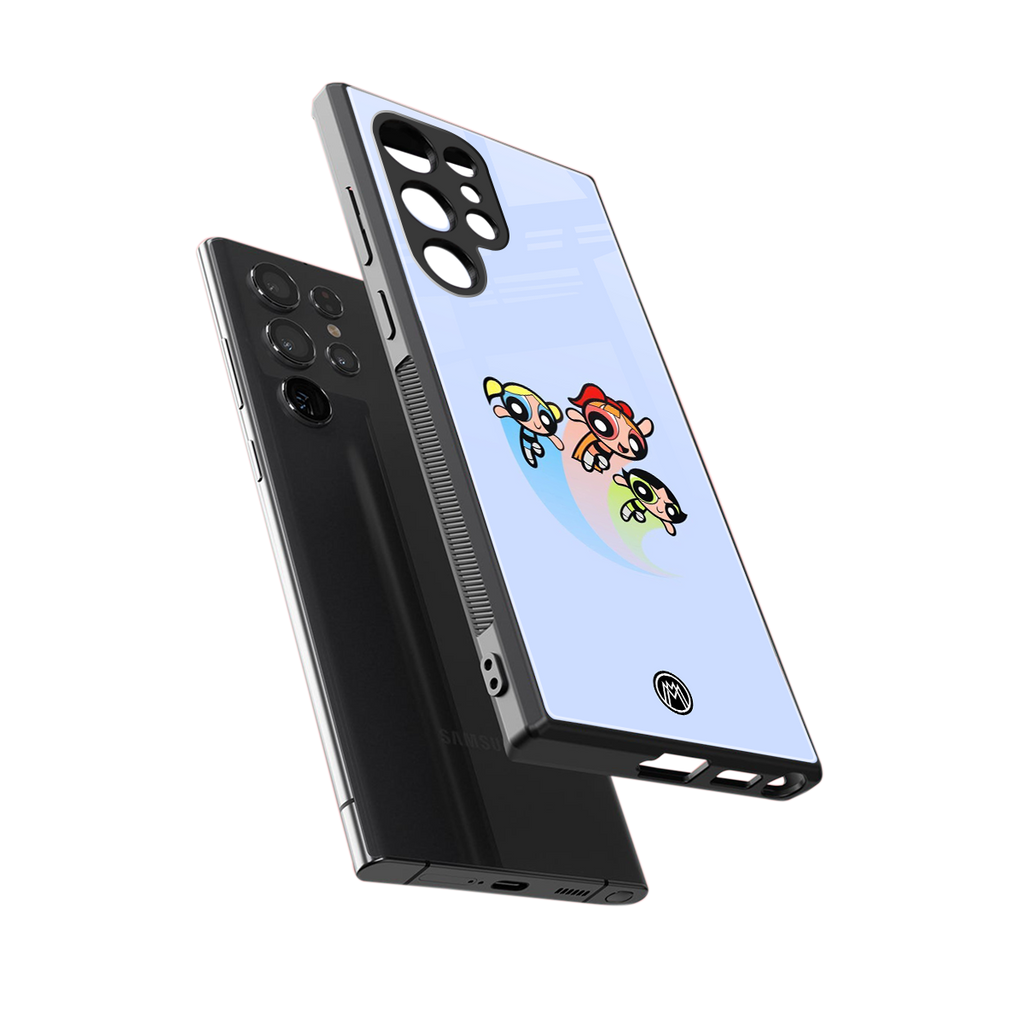 powerpuff girls cartoon back phone cover | glass case for samsung galaxy s23 ultra