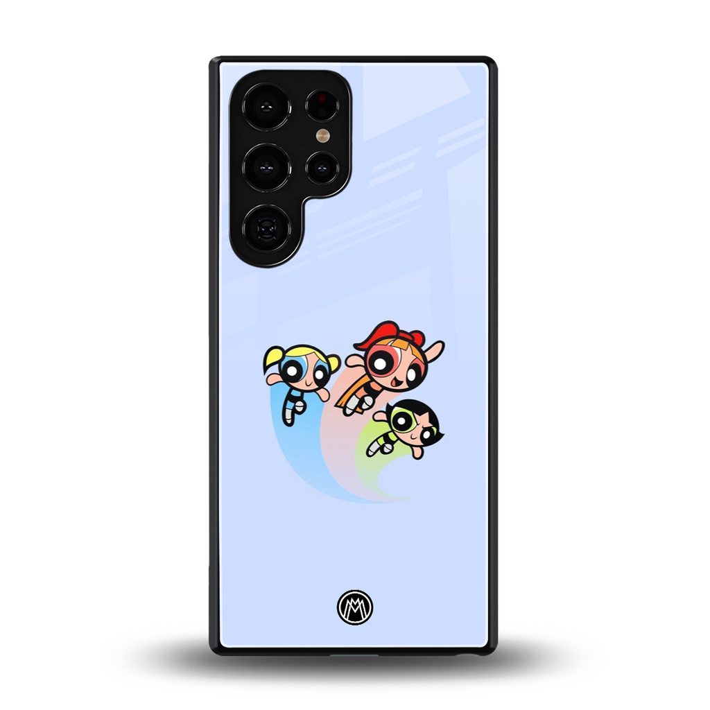 powerpuff girls cartoon back phone cover | glass case for samsung galaxy s25 ultra