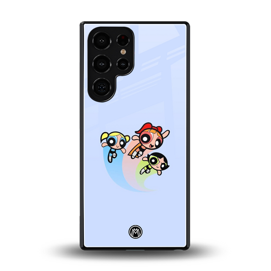 powerpuff girls cartoon back phone cover | glass case for samsung galaxy s25 ultra