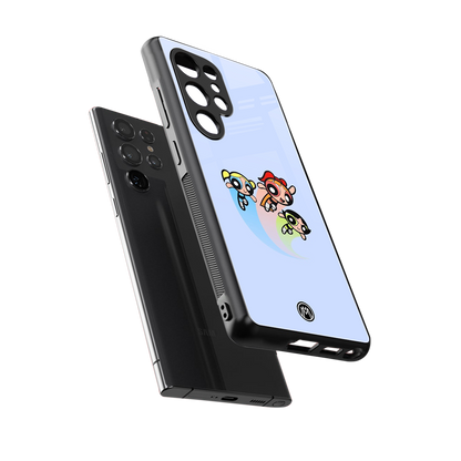 powerpuff girls cartoon back phone cover | glass case for samsung galaxy s25 ultra