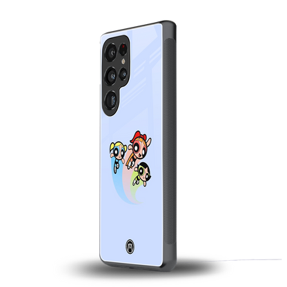 powerpuff girls cartoon back phone cover | glass case for samsung galaxy s25 ultra