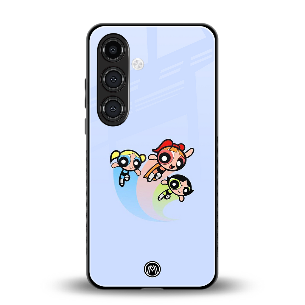 powerpuff girls cartoon back phone cover | glass case for samsung galaxy s24 fe
