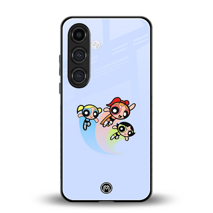 powerpuff girls cartoon back phone cover | glass case for samsung galaxy s24 fe