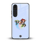 powerpuff girls cartoon back phone cover | glass case for samsung galaxy s25