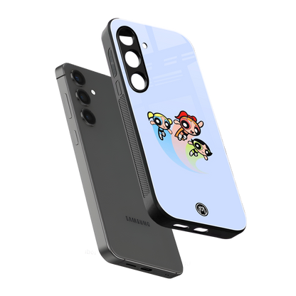powerpuff girls cartoon back phone cover | glass case for samsung galaxy s24 plus