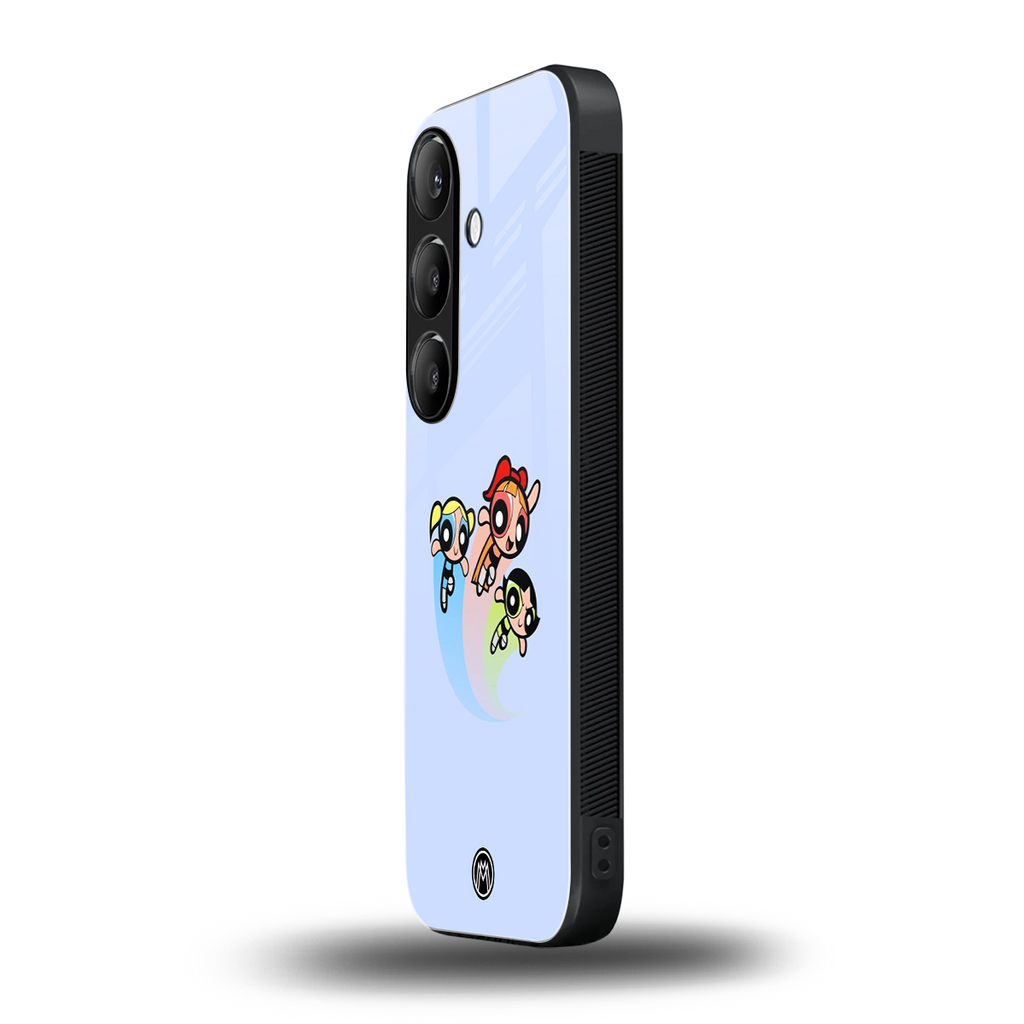 powerpuff girls cartoon back phone cover | glass case for samsung galaxy s24 fe