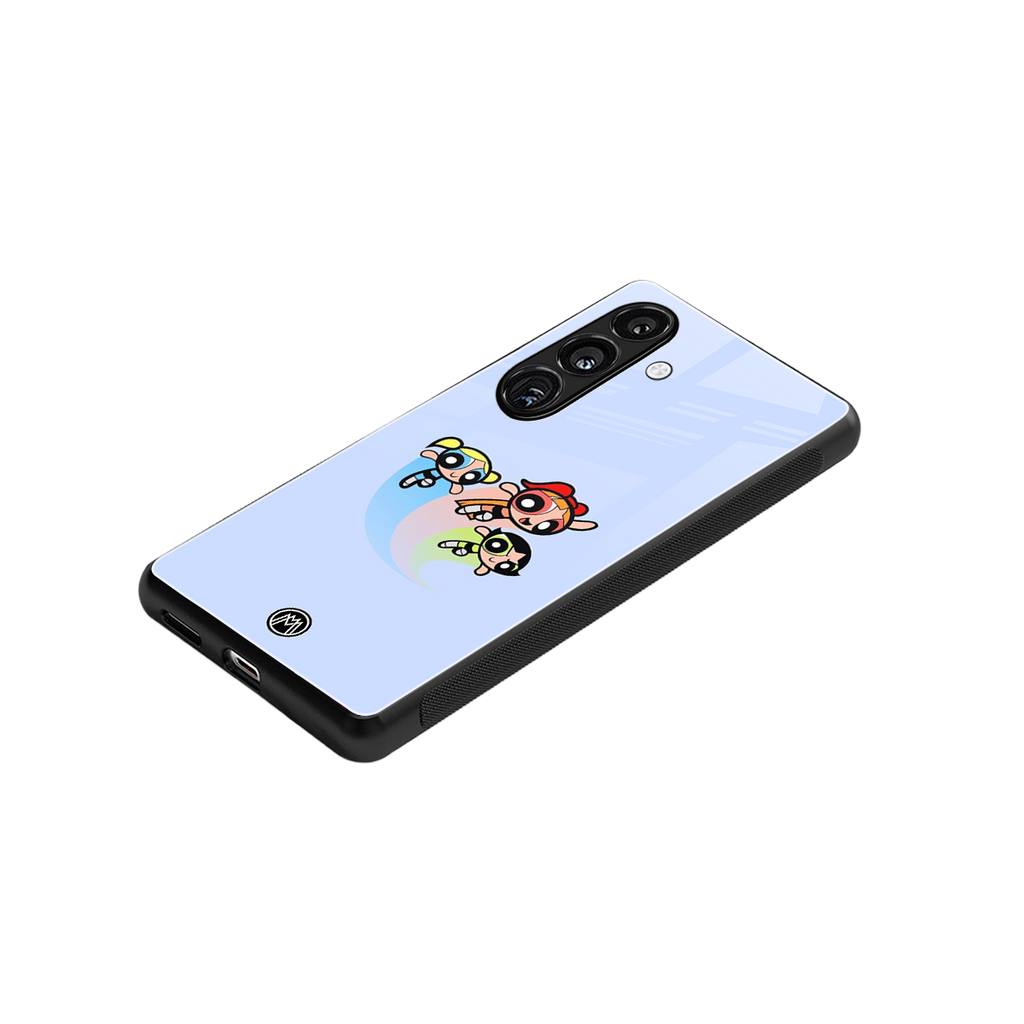 powerpuff girls cartoon back phone cover | glass case for samsung galaxy s25