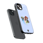 powerpuff girls cartoon back phone cover | glass case for iphone 15