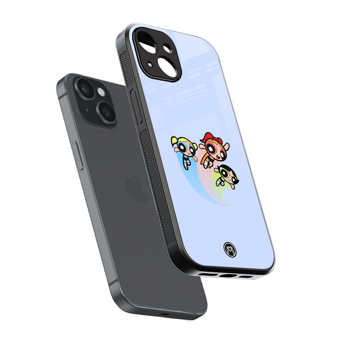 powerpuff girls cartoon back phone cover | glass case for iphone 15