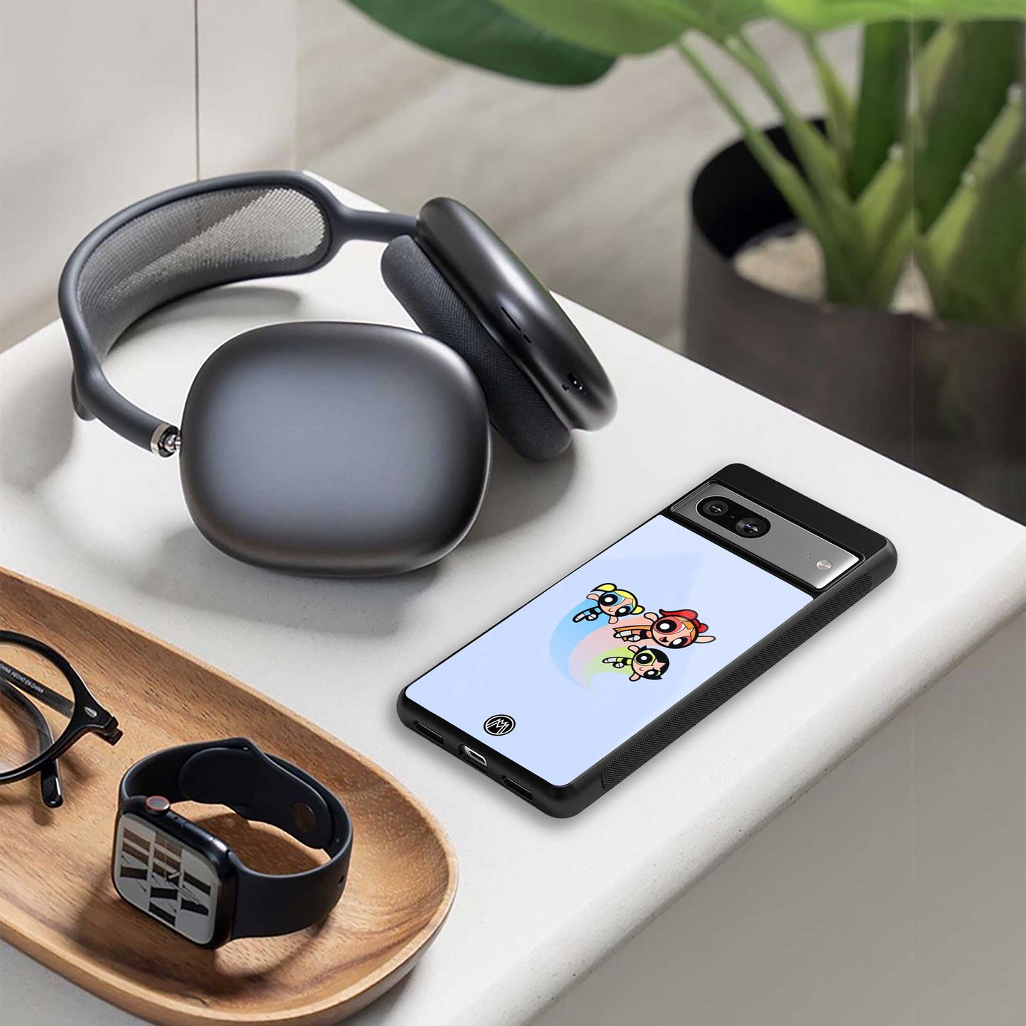 powerpuff girls cartoon back phone cover | glass case for samsung galaxy s24 plus