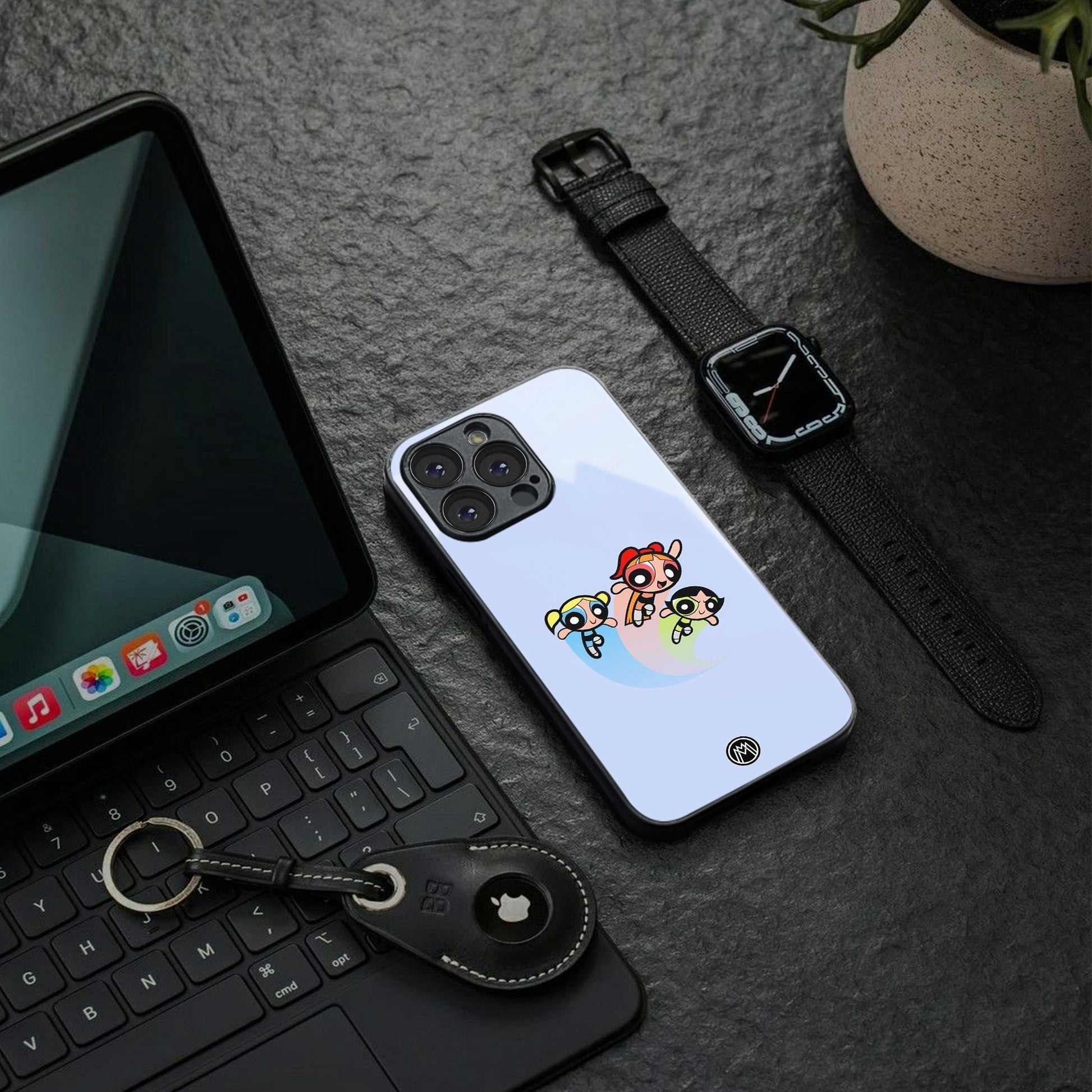 powerpuff girls cartoon back phone cover | glass case for samsung galaxy s24 ultra