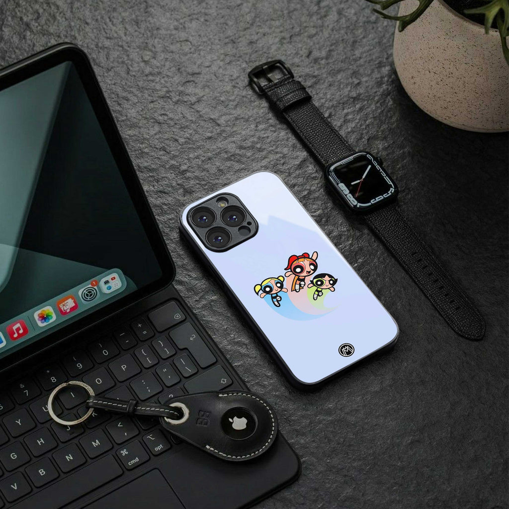powerpuff girls cartoon back phone cover | glass case for nothing phone 2