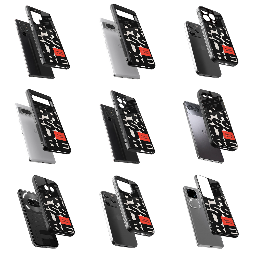 Durable Glass Back Mobile Case for iPhone, Samsung, OnePlus, Google Pixel, Redmi, Vivo, Oppo