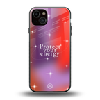 protect your energy back phone cover | glass case for iphone 15 plus