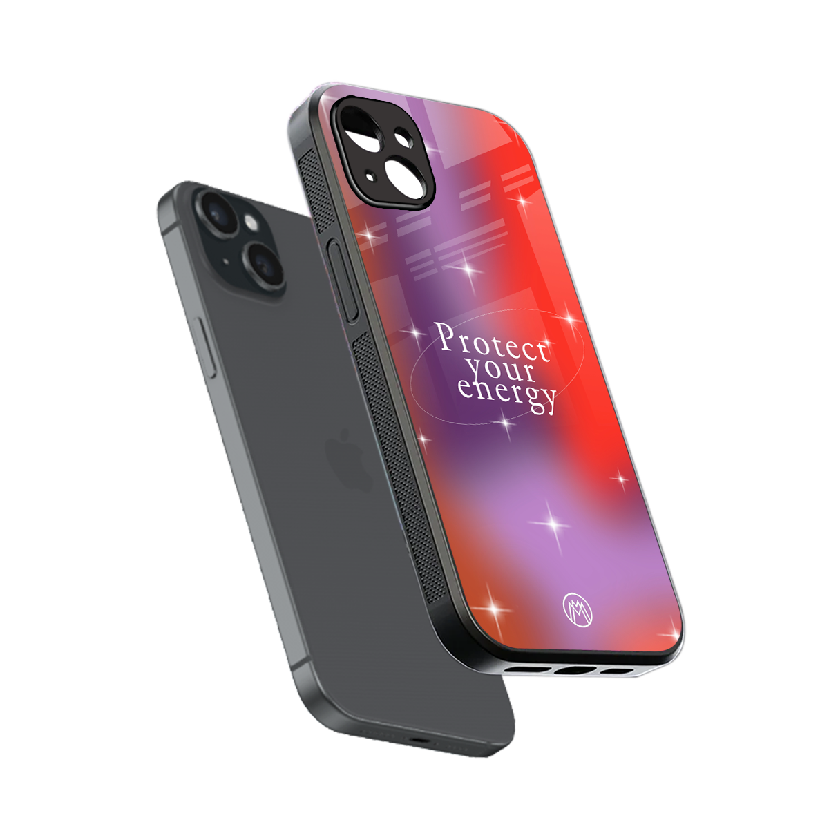 protect your energy back phone cover | glass case for iphone 15 plus